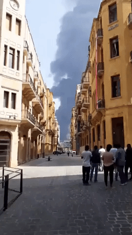 Plume of Smoke Seen Over Beirut as Huge Fire Breaks Out at Port