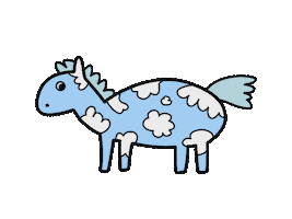 SenkiGirl horse pony meh cloudy Sticker