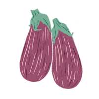 flobeaut healthy vegetables eggplant legumes Sticker