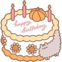 Celebrate Happy Birthday Sticker by Pusheen