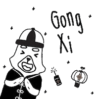 Happy Chinese Sticker by Mookie Cookies