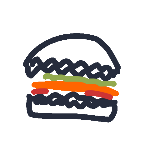 padnapp giphyupload burger padna padna app Sticker