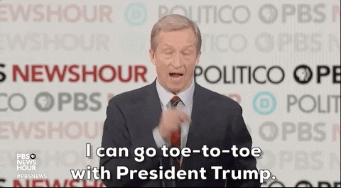 Democratic Debate Tom Steyer GIF by GIPHY News
