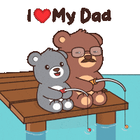 Teddy Bear Dad Sticker by BEARISH