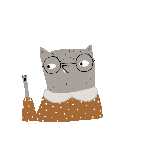 manard giphyupload cat illustration hello Sticker