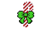 Christmas Pixel Sticker by OpticalArtInc.