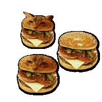 Cat Burger Sticker