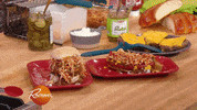 hot dog burger GIF by Rachael Ray Show