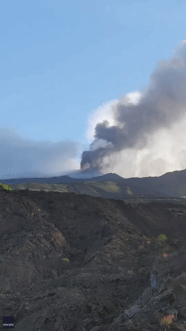 Ash Billows as Italy’s Mount Etna Erupts