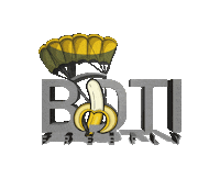 BDTIFreefly logo banana skydive parachute Sticker