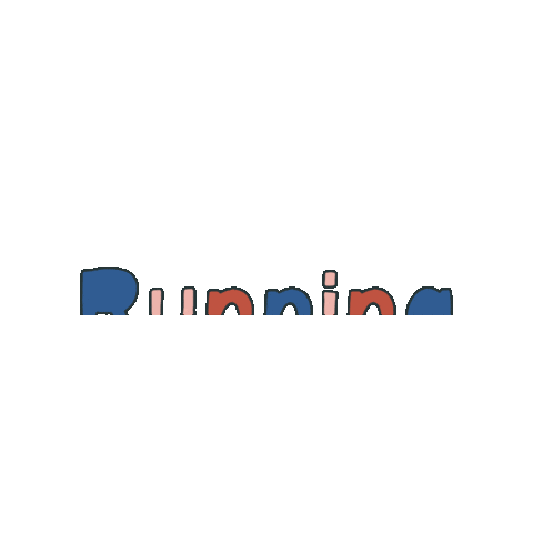 Walking Running Sticker