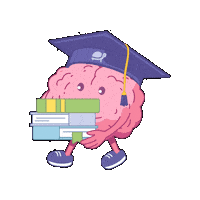 Higher Education Brain Sticker by thestampumd