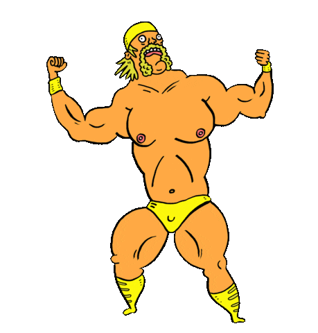 Hulk Hogan Wwe Sticker by Russell Taysom