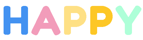 Happy Text Sticker