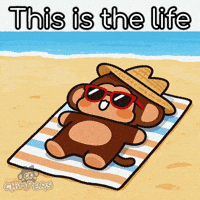 Relaxed Beach Day GIF by Chimpers