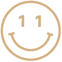 elevenpilates smiley tan elevenpilates eleven pilates studio Sticker
