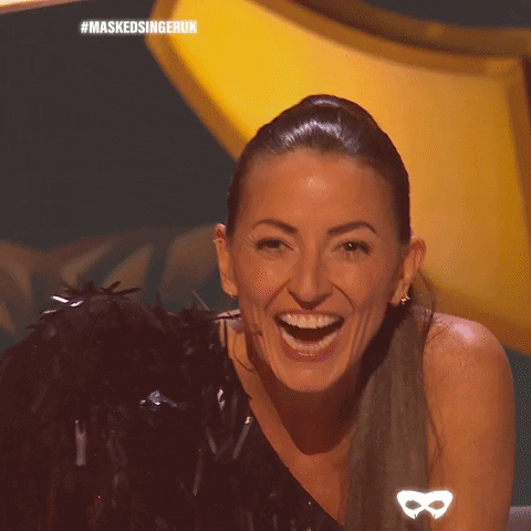 Excited Davina Mccall GIF by The Masked Singer UK & The Masked Dancer UK
