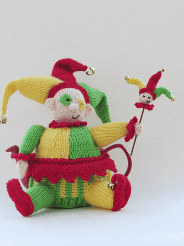 TeaCosyFolk giphyupload clown knitting fool GIF