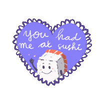 Cellamatpagi love sushi salmon cellamatpagi Sticker