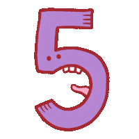 Number 5 Sticker