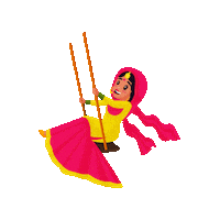 Girl Indian Sticker by Creative Hatti