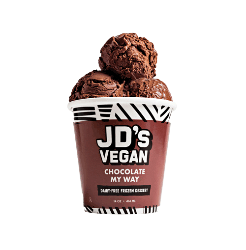 jdsvegan giphyupload chocolate ice cream usher Sticker