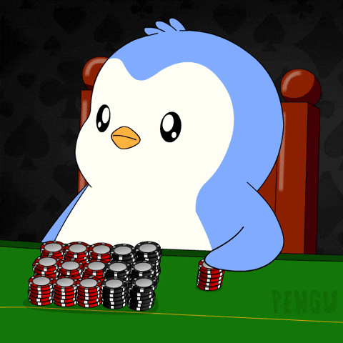 Poker Face Win GIF by Pudgy Penguins