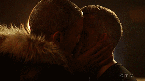 kissing wentworth miller GIF