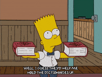 bart simpson shrug GIF