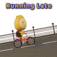 Running Late On My Way Sticker by Gumazing