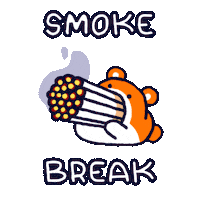 Break Time Smoking Sticker