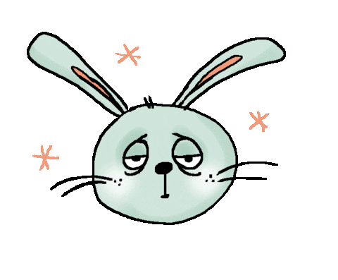 cecilehudrisier giphyupload tired bunny lapin Sticker