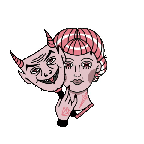 Mask Tattoo Sticker