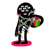 KMGYeah christmas xmas monster character GIF