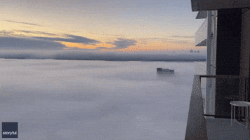 City in the Clouds - Fog Creates Dream-Like Landscape in British Columbia