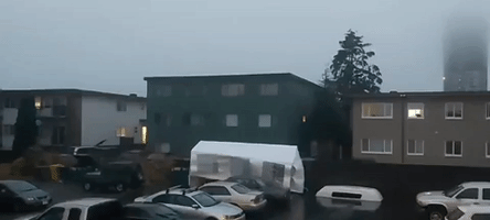 Strong Winds Overturn Tent in Metro Vancouver