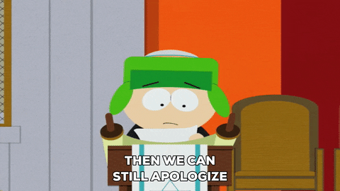 kyle broflovski apology GIF by South Park 