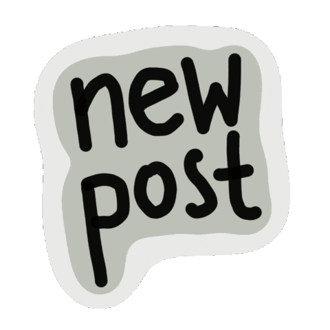 Illustration New Post Sticker
