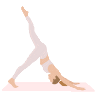 Downward Dog Yoga Sticker by Samantha March