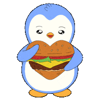 Hungry Lets Eat Sticker by Pudgy Penguins