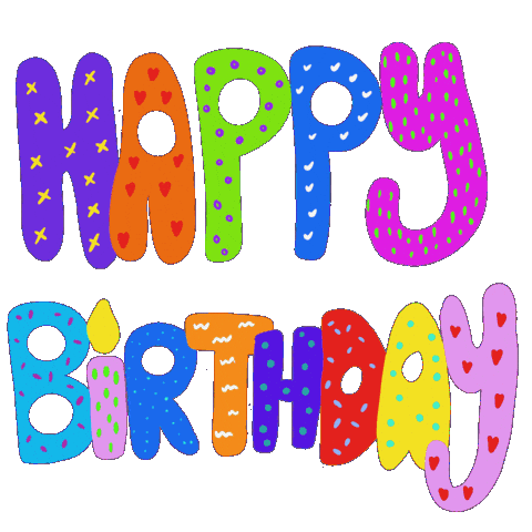 Happy Birthday Sticker by Jelene