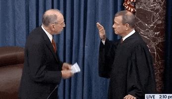 news impeachment impeachment trial oath john roberts GIF