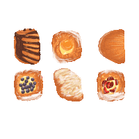 ONYAthanks croissant pastries escargot danishes Sticker