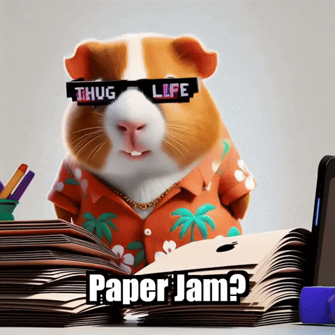 Paper Jam GIF by Guinea Gambino