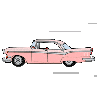 Vintage Car Sticker by Litt'
