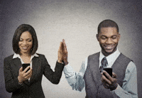 High Five Hold On GIF