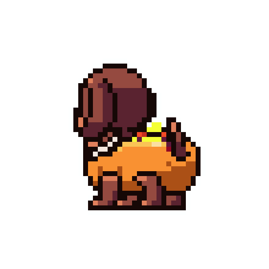 Dog Pixel Sticker by Abstract HotDogs