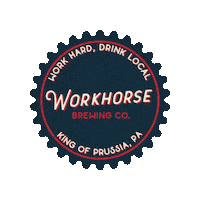 Brewery Kop Sticker by Workhorse Brewing Company