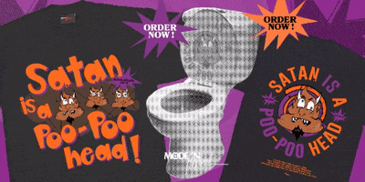 Satan Is A Poo Poo Head GIF by Vintage Jesus Tees