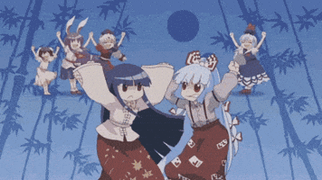 GIF feliz do Projeto Touhou